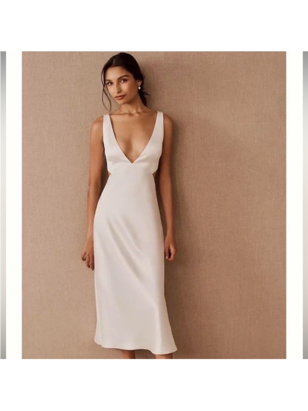 Sachin & Babi BHLDN Sierra Satin Midi Dress sz 14 NEW